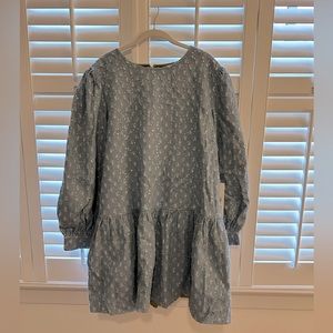 NWT. Gorgeous Drop Waist Never Fully Dressed Denim Sequin Dress. Silk lined.